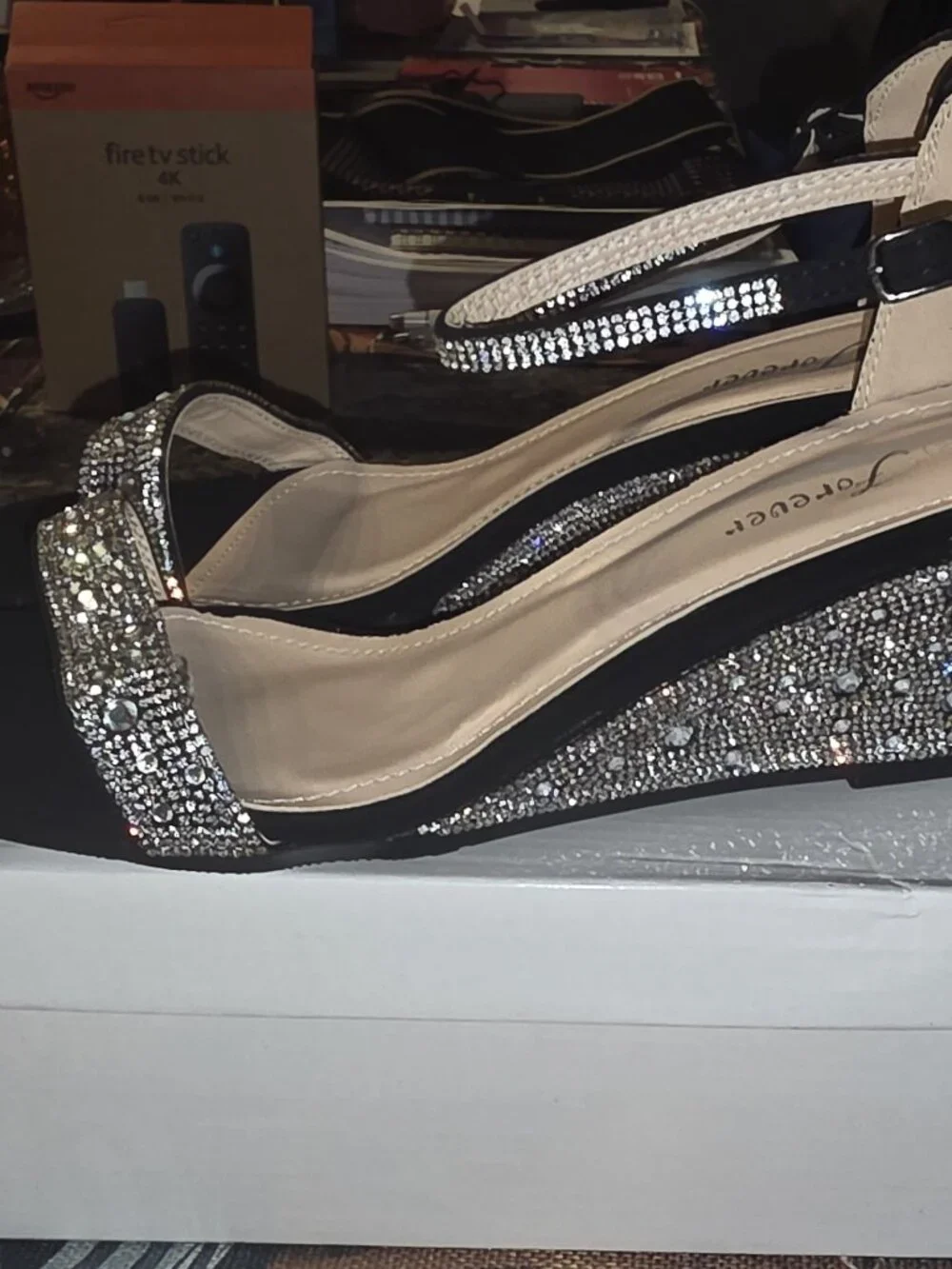 FOREVER Blaze-18 wedge heel - Black Nub - Size 10